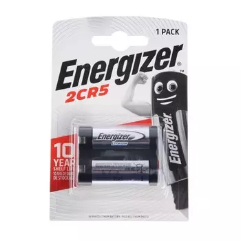 Батарейка литиевая Energizer, 2CR5-1BL, 6 В, блистер, 1 шт.