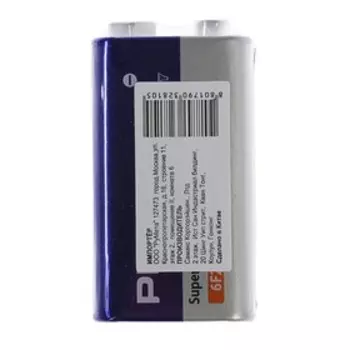 Батарейка солевая Pleomax Super Heavy Duty, 6F22-1S, 9В, крона, спайка, 1 шт.