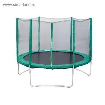 Батут Trampoline 14 ft, d=430 см, с внешней защитной сеткой, зелёный