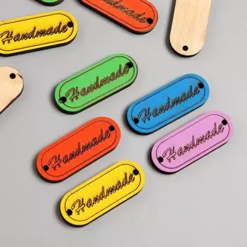 Бирка "Hand made" 5х2 см МИКС