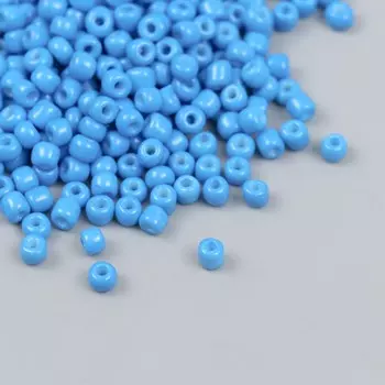 Бисер стекло 6/0 "Синий" яркий 450 гр