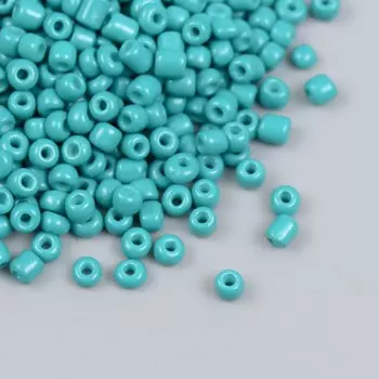 Бисер стекло 6/0 "Зелёно-голубой" яркий 450 гр