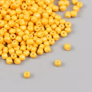 Бисер стекло 6/0 "Жёлтый" яркий 450 гр
