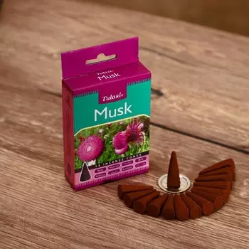 Благовония "Tulasi" 15 аромаконусов Мускус