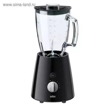 Блендер Braun JB3060 black, стационарный, 800 Вт, 5 скоростей+турбо, чёрный