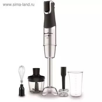 Блендер Moulinex DD95HD10, погружной, 1200 Вт, 0.5/0.8 л, чёрно-серебристый