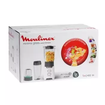 Блендер MOULINEX LM16L110, стационарный, 400 Вт, 1 л, 2 скорости, белый