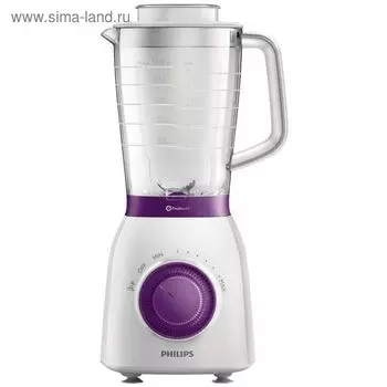 Блендер Philips HR2162/00, стационарный, 600 Вт, 1.5 л, 8 скоростей, белый