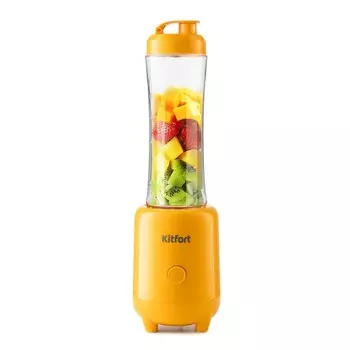 Блендер Shake &amp; Take Kitfort KT-3023-5, портативный, 600 Вт, 0.3 л, желтый