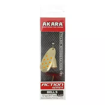 Блесна вращающаяся Akara Action Series Bell 5, 12 г, цвет A40