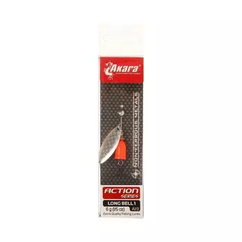 Блесна вращающаяся Akara Action Series Long Bell 1, 6 г, цвет A19