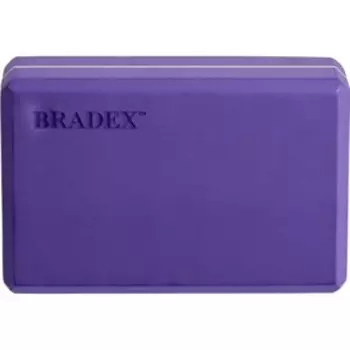 Блок для йоги Bradex, 23 х 15 х 7,5 см, 130 гр., цвет фиолетовый