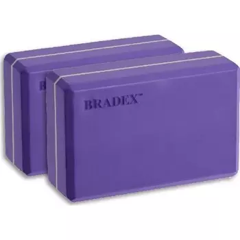 Блоки для йоги Bradex SF 0614, фиолетовый, 2 шт