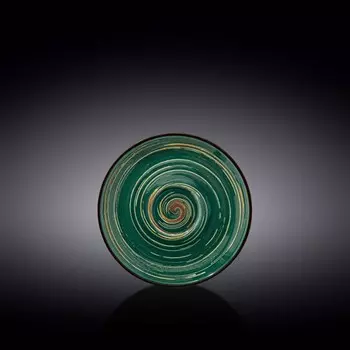 Блюдце Wilmax England Spiral, d=15 см, цвет зелёный