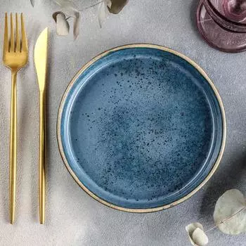Блюдо фарфоровое Blu reattivo, d=17,5 см