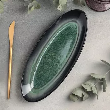 Блюдо для рыбы фарфоровое Verde notte, 11,528 см