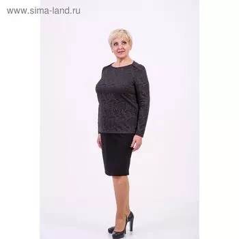 Блузка женская, размер 48, цвет чёрный