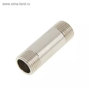 Бочонок Valtec, 1/2" х 60 мм, наружная резьба, никелированная латунь