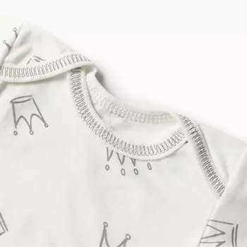 Боди Bloom Baby Короны с дл. рукавом, р. 86 см, молочный