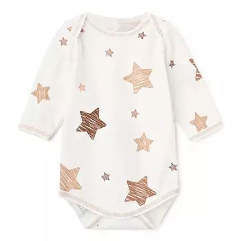 Боди Bloom Baby Звездочки с дл. рукавом, р. 62 см, молочный