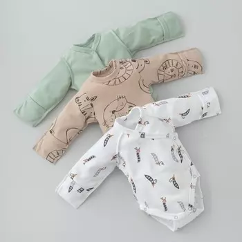 Боди детское KinDerLitto «Крошки-горошки», с длинным рукавом, рост 68-74 см, 3 шт