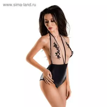 Боди Glossy Kiara, цвет чёрный, размер M