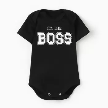 Боди Крошка Я Little Boss, рост 74-80 см, чёрное