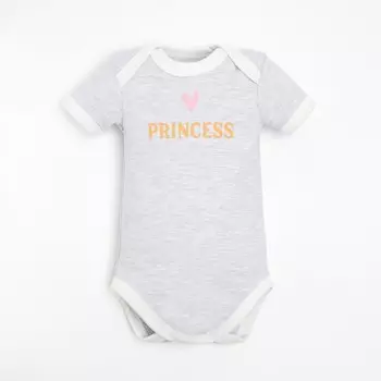 Боди Крошка Я "Princess", рост 80-86 см, цвет серый