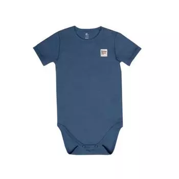 Боди с коротким рукавом Basic, рост 56 см, цвет синий