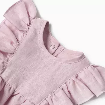 Боди с рюшей «Крошка Я» Linen, размер 80-86, сиреневое