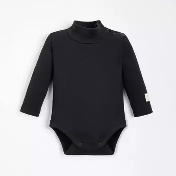 Боди-водолазка Крошка Я BASIC LINE, рост 74-80 см, чёрное