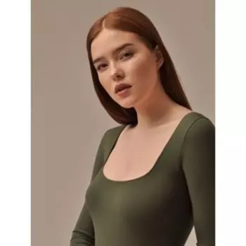 Боди женское Scollatura quadrata, размер L, цвет olive