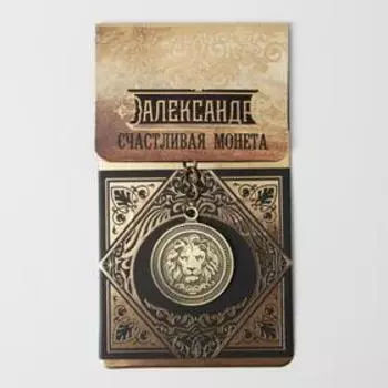 Брелок для ключей именной «Александр», металлический, латунь, 33.52.5 см