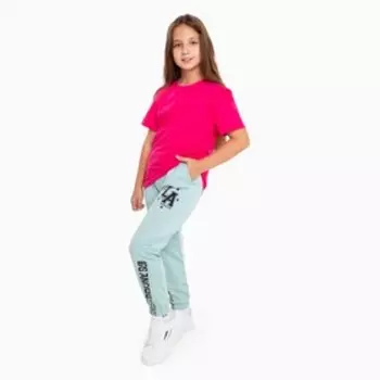 Брюки для девочки А.342152, цвет зеленый, рост 140