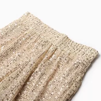 Брюки из пайеток KAFTAN, размер 38 (146-152 см), золотые