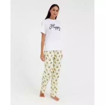 Брюки домашние женские KAFTAN Avocado, размер 40-42, белые