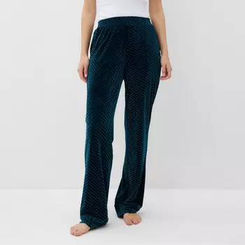 Брюки домашние женские KAFTAN «Бархат», размер 40, зелёные
