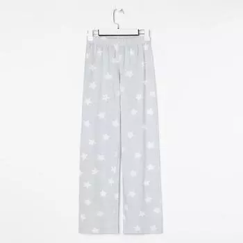 Брюки прямые домашние женские KAFTAN Star, размер 52-54, серые
