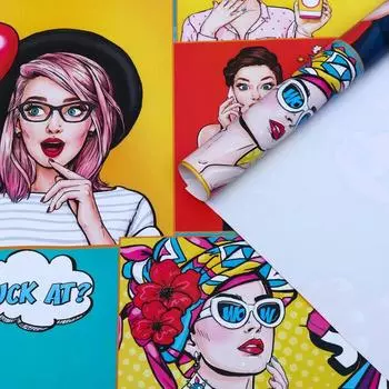 Бумага упаковочная глянцевая "Pop art", 49 х 70 см