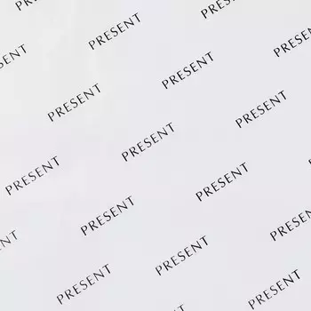 Бумага упаковочная тишью «Present», белая, 50 х 70 см