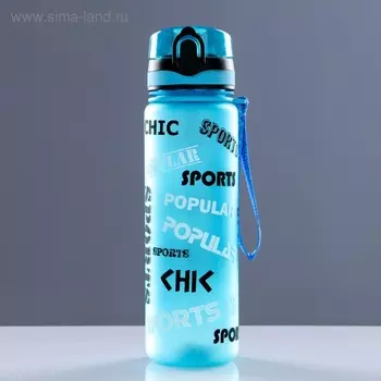 Бутылка для воды Popular, 600 мл, с ситом для фруктов, 236 см, серая