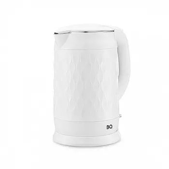 Чайник электрический BQ KT1715P, пластик, колба металл, 1.7 л, 1800 Вт, белый