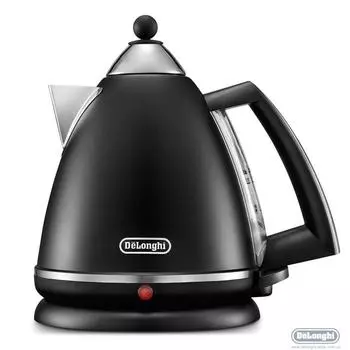 Чайник электрический DeLonghi KBX 2016 BK 1, металл, 1.7 л, 2000 Вт, чёрный