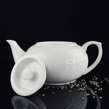 Чайник заварочный Lenardi Bianco, фарфор, 1 л