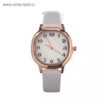 Часы наручные женские "Иса", d-3 см, экокожа, белые