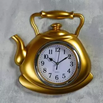 Часы настенные, серия: Кухня, "Чайник", плавный ход, 25 х 29 см