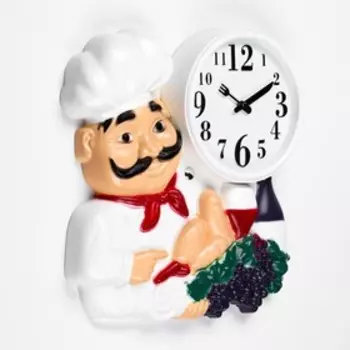 Часы настенные для кухни «Повар», плавный ход, циферблат d-16.5 см, 3335 см