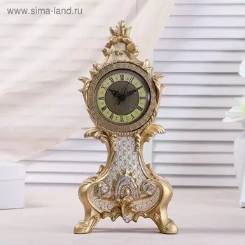 Часы настольные интерьерные каминные "Рококо", 38 х 17.5 х 10 см, d-10 см