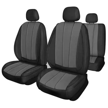 Чехлы сиденья Kia Sportage , 4 покол., QL, 2015-н.в., жаккард, 13 предм., Skyway Черный/Серый 9230