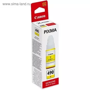 Чернила Canon GI-490Y 0666C001 желтый для Canon Pixma G1400/2400/3400 (70мл)